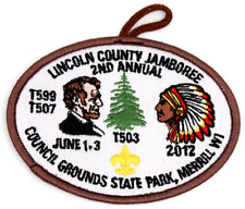 2012 Lincoln County Jamboree Samoset Council Patch Wisconsin WI Boy Scouts BSA picture