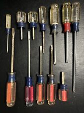 Lot of Vintage Assorted Craftsman Screwdrivers - Made in USA 5 Flat & 7 Philips picture