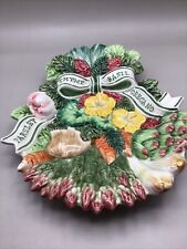 VINTAGE Fitz and Floyd Classic Herb Garden Thyme Oregano Parsley Canapé Plate picture