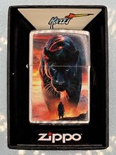 2024 Black Panther 46411 Chrome  Zippo Lighter NEW Mazzi picture