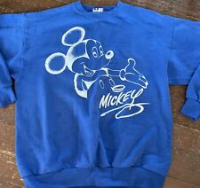 Mickey Mouse Disney Designs Vintage Sweatshirt Size XL Blue Made In USA picture
