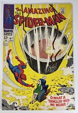 Amazing Spider-Man #61 (1968) 1st cover app. Gwen Stacy in 7.0 Fine/Very Fine picture