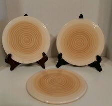 Vintage Set of 3 Hausenware Peach Ceramic Swirl Trivets  picture