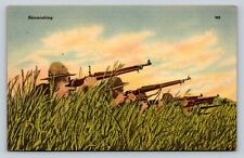Skirmishing Soldiers Aim Their Weapons Military Series VINTAGE Postcard picture
