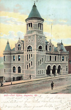 Augusta ME Maine, Post Office Building, Vintage Postcard picture