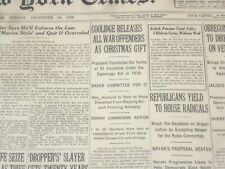 1923 DECEMBER 16 NEW YORK TIMES - COOLIDGE RELEASES ALL WAR OFFENDERS - NT 9233 picture