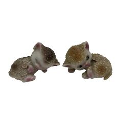 Set Of 2 1960s Sugar Coated Kitty Cat Figurines Porcelain MCM 2.5” picture