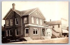 Hotel Tremont Loyal WI Wisconsin Street View 1913 Postcard RPPC picture