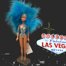 Vintage 1979 Fiona Originals Las Vegas Show Girl Doll Blue Feathers New NWT picture