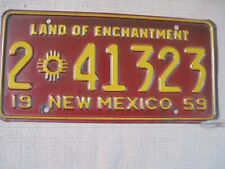1959 New Mexico License plate. Bernallo CO. picture