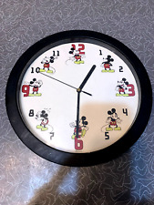 Disney VINTAGE Kitchen Bedroom Living Room Mickey Mouse LARGE Round Wall Clock picture