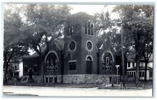 c1940's Presbyterian Church Scene Street Sac City Iowa IA RPPC Photo Postcard picture