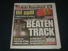 2020 APRIL 21 NEW YORK POST NEWSPAPER - OIL SPILL LOWEST PRICE - BEATEN TRACK picture