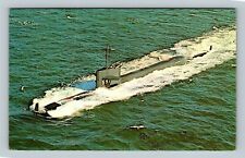 USS Tullibee, Nuclear Powered Submarine Vintage Postcard picture