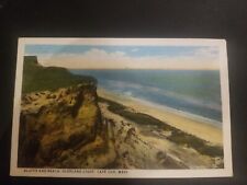 Vtg Postcard Cape Cod MA Bluffs and Beach, Highland Light, Lighthouse Unposted picture