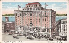 Tacoma, WASHINGTON - Hotel Winthrop - William Lee Stoddart - 1931 -  flags picture