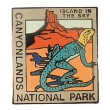 Vintage Canyonlands National Park Island in the Sky Lizard Travel Souvenir Pin picture