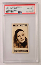 1937 LLOYD & SONS Cinema Stars #8 GRETA GARBO PSA 8 NM-MT picture