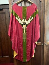 RED VESTMENT CHASUBLE Beautiful Embroidered Church picture