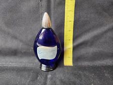 Vintage Evening In Paris Cobalt Blue Perfume Bottle With Cap Empty OG Label  picture