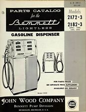 Bennett Model 2172-3 & 2182-3 Lightless Gasoline Pump 1961 Parts Catalog  picture