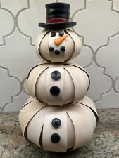 Longaberger Small Top Hat Snowman Basket With Face  # 12735 Htf 12 
