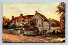 c1907 Mary Arden's Cottage Shakespeare's Country Raphael Tuck's Oilette Postcard picture