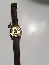 VINTAGE DISNEY LORUS GOOFY FACE GOLD TONE WATCH Made By Seiko picture