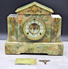 Antique Vintage Ansonia Open Escapement Slate Marble Mantle Mantel Clock Used picture