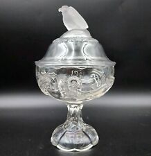 Antique Covered Compote Old Abe Frosted Eagle 1883 EAPG Vintage Lidded America picture