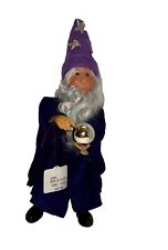 Kindles Kindlekin MERLIN Bendable Ornament New With Tag Purple Robe Silver Ball picture