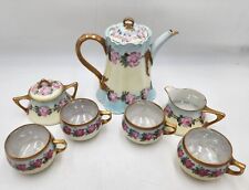 Antique Z.S. &  C Bavaria Teapot Set Of 7 Floral Rose Design picture