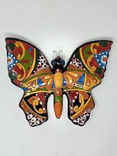 Talavera Wall Butterfly Mariposa Mexican Pottery Folk Art Med Length 12