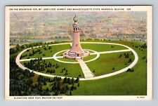 Mount Greylock MA-Massachusetts, Aerial State Memorial Beacon, Vintage Postcard picture