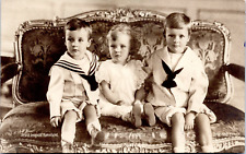 Prince Leopold Bernhard, Princess Caroline, Hereditary Prince Ernst Vintage Silver Print picture