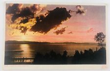 Vintage Lake Champlain Vermont VT Sunset on Lake Champlain Postcard  picture