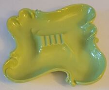 Vintage Creamy Mint Green Freestyle Ceramic Ashtray Dated 1983 picture