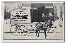 c1905 Mrs. Fuller's Home Made Bread Supply Horse Wagon Unposted Antique Postcard picture