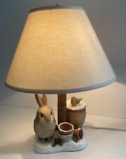 Hallmark Marjolein Bastin table lamp Rabbit, Bird, Pots Retired Tested picture
