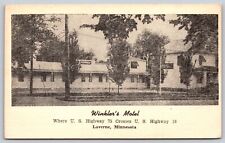Postcard Winkler's Motel, Luverne, Minnesota J27 picture