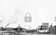 Railroad Train Station Depot Dixon Hotel Keifer Oklahoma OK Reprint Postcard picture