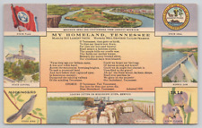 Tennessee My Homeland Various Views Linen Postcard picture
