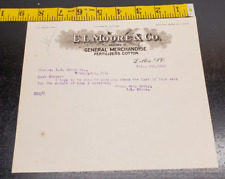 1913 E.L. Moore & Co. dealers in General Merchandise stationary - typed letter picture