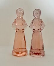 Vtg Degenhart Priscilla Doll Girl Figurines (Set of 2) One Glows Green Uranium  picture