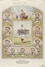FIRST NINE OF THE CINCINNATI RED STOCKINGS BASEBALL PLAYERS 1869 4X6 POSTCARD picture