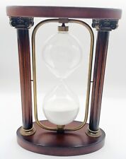 Vintage Bombay Company Large Mahogany With Brass Accents Hour Glass 10 1/2