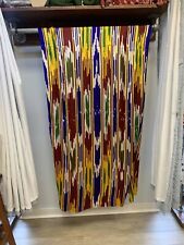 Vintage Rainbow Ikat Silk Fabric Yardage 115 by 33 inches AS IS picture