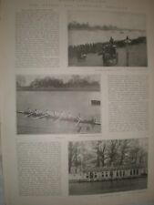 Photo article pre race Oxford Cambridge University boat practice 1893 ref AT picture