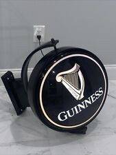 20” GUINNESS LIGHTED ELECTRIC BEER SIGN MAN CAVE DEN GARAGE DECOR ROTATE GLOBE picture