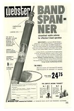 QST Ham Radio Mag. Ad WEBSTER MANUFACTURING BAND SPANNER Antenna (8/61) picture